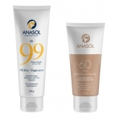Protetor Solar 99 Corpo + Protetor Facial Clareador Base Média Fps60