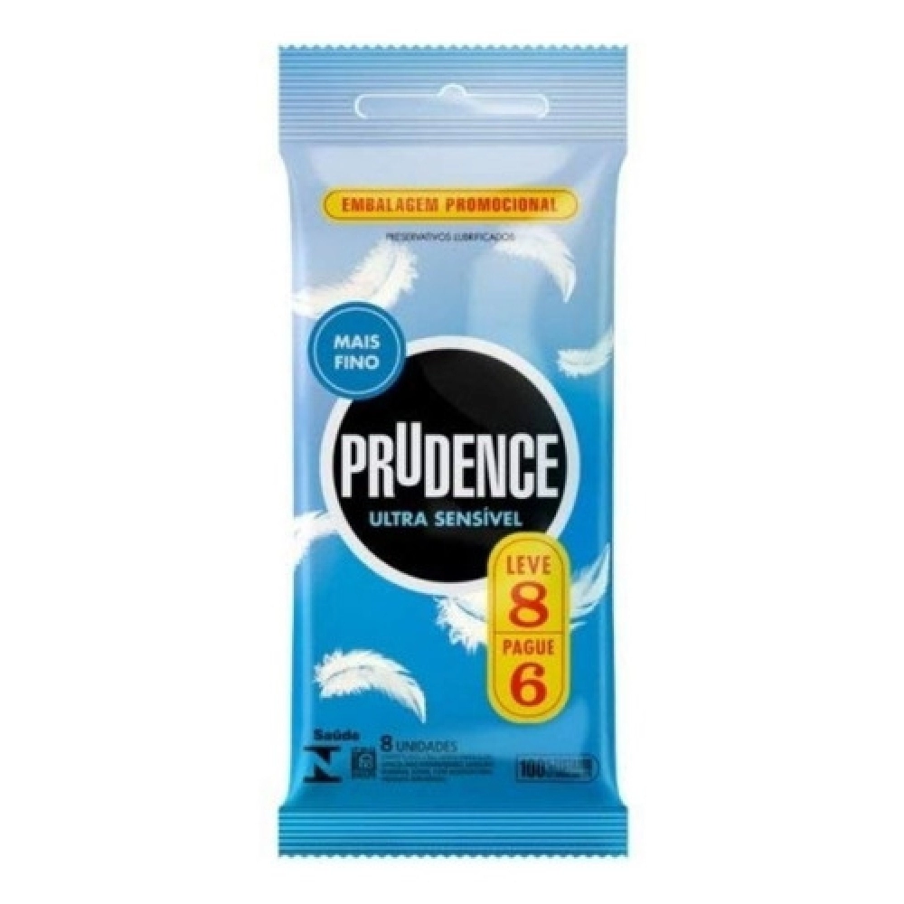 Preservativo Camisinha Prudence Ultra Sensivel Pele Com Pele Leve 8 Pague 6
