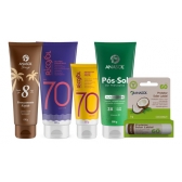Protetor Solar Para Corpo E Rosto Bronze FPS 8 loção Radiante Kit Verão