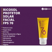Protetor Solar Facial Ricosol Toque Seco Oil-free Fps70 50g