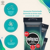 Preservativo Extra Texturizado Prudence 48 Camisinhas + Lubrificante