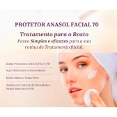 Protetor Solar Facial Clareador Anasol Fps 70 Toque Seco Kit C/2 Unidades