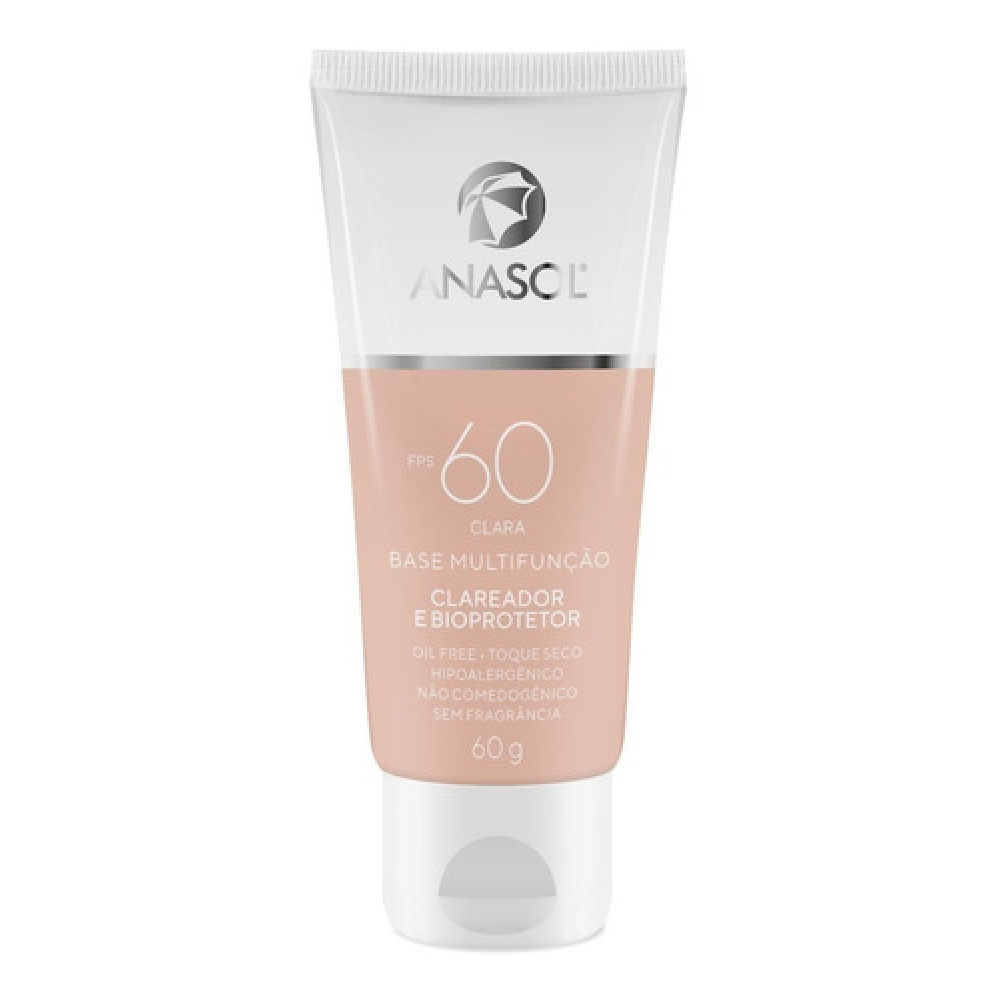 Protetor Solar Facial Base Clara Anasol Fps60 Multifunção Clareador 60g