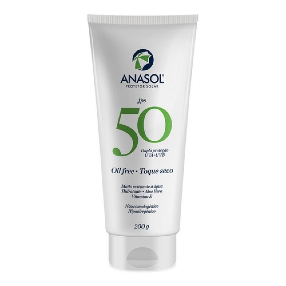 Protetor Solar Anasol Fps 50 Oil Free Toque Seco 200ml