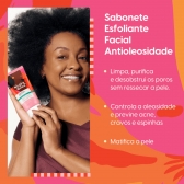 Sabonete Esfoliante Facial Antioleosidade Negra Rosa 150g