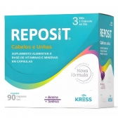 Reposit Cabelos E Unhas 90 Gel Caps Kress Fortalecedor - Sem sabor
