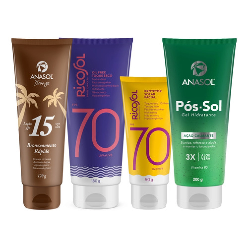 Protetor Solar Para Corpo E Rosto Pele FPS15 loção Protegida E Radiante
