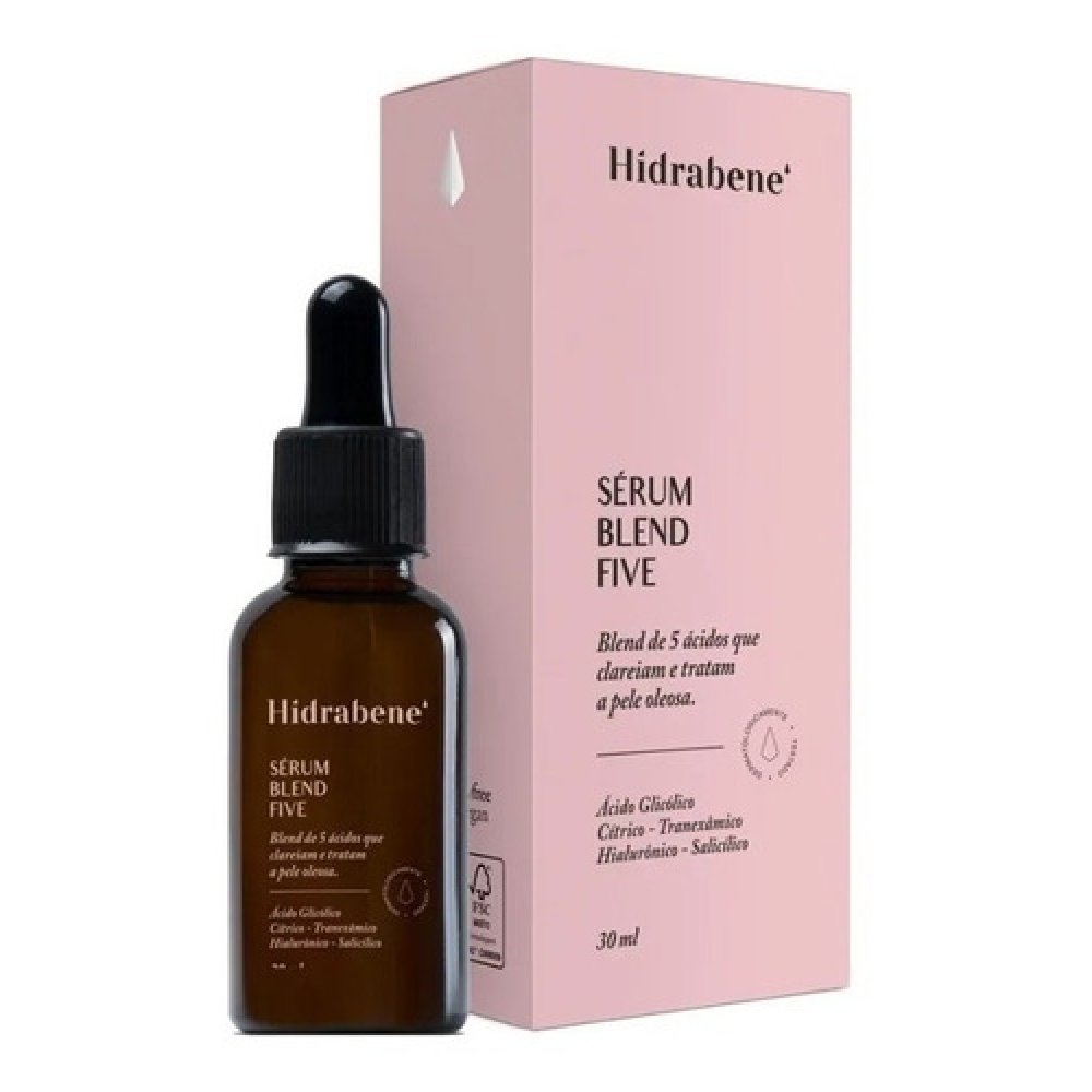 Serum Blend Five 5 Em 1 Clareia Trata Oleosidade Acne Mancha Tipo De Pele Oleosa/ Mista